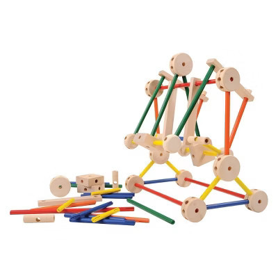 Schylling Makit Colorful Woodbuilders Set- 70 Pieces | Target