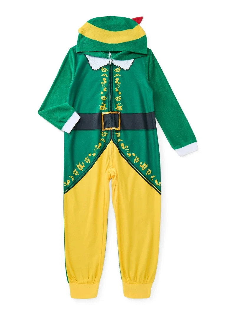 Buddy the Elf Boys Cosplay Union Suit with Hood, Sizes 4-12 | Walmart (US)