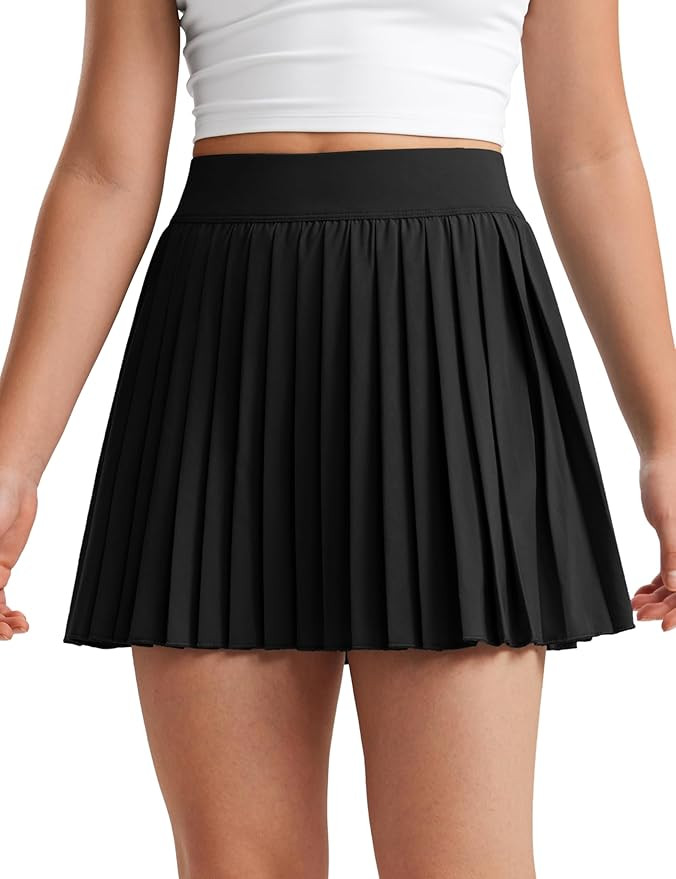 CRZ YOGA Girls Feathery-Fit Soft Athletic Pleated Skirts - Tennis School Casual Skorts with Pocke... | Amazon (US)