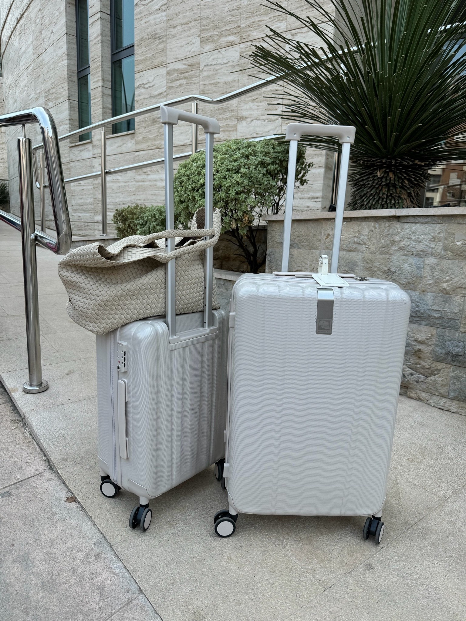 My favorite suitcases I am taking to Europe and my go-to tote 🤍

#LTKTravel