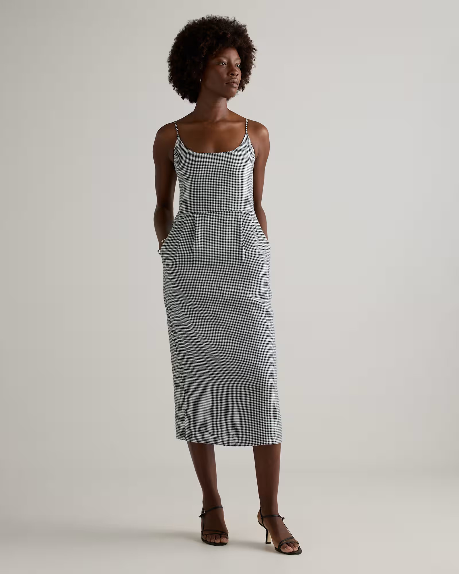 100% European Linen Scoop Neck Midi Dress | Quince