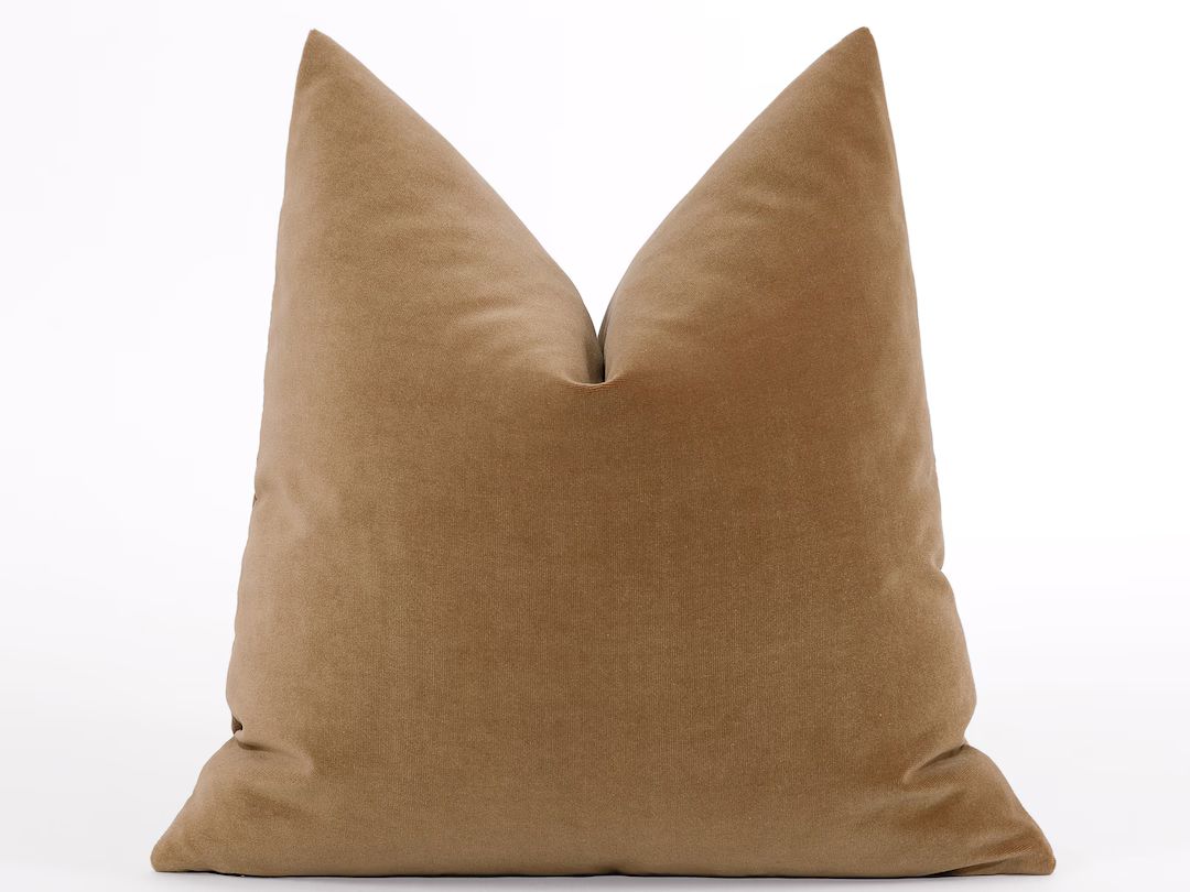 Decorative Camel Velvet Pillow Cover, Camel Throw Pillow, Camel Boho Cushion Cover, Camel Euro Sh... | Etsy (US)
