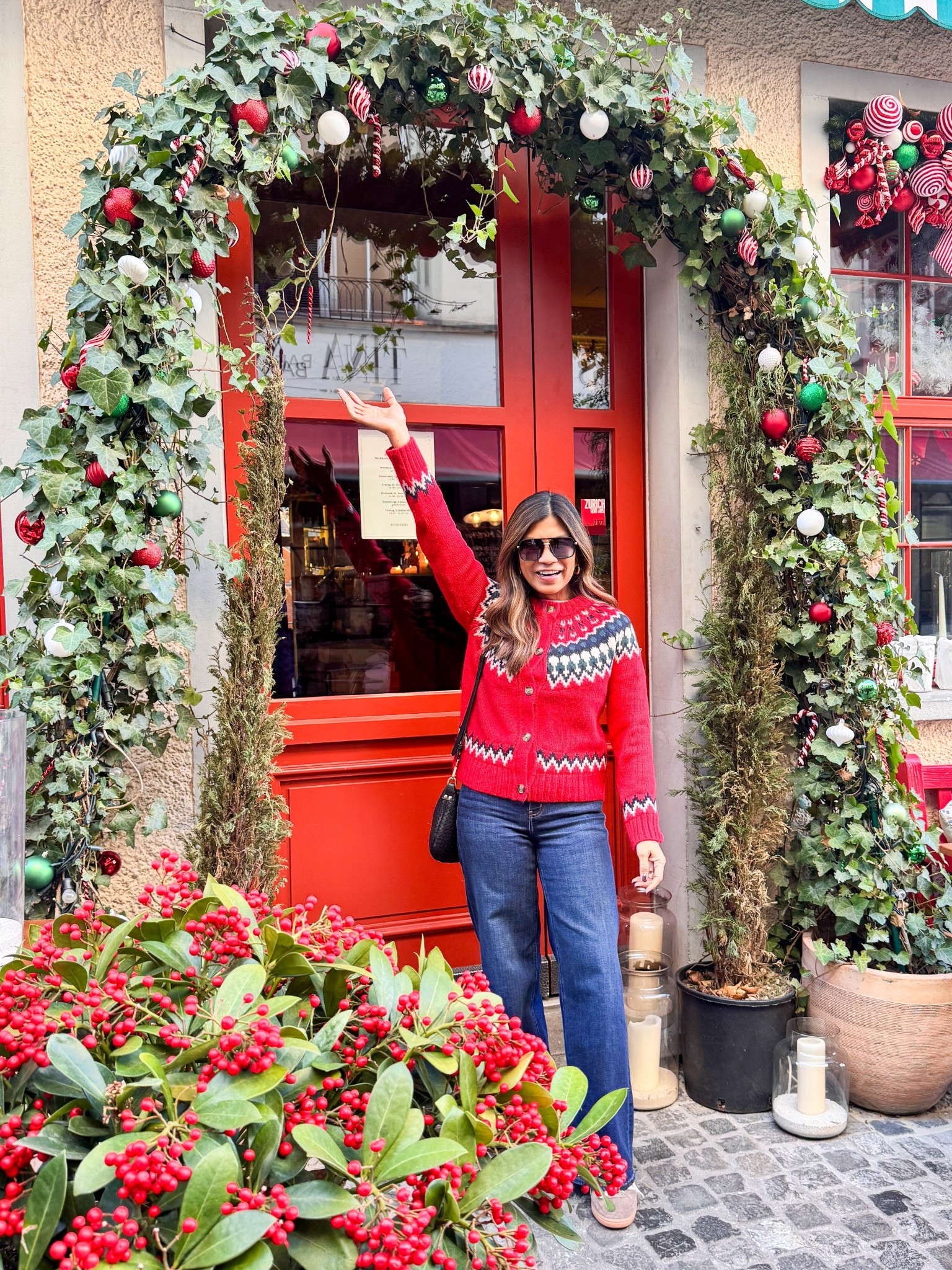 I’m 5’2” 118#ish for reference 
Zurich outfit for shopping during the day. 
Wearing thermal set from Amazon.
Cardigan sweater in Small petite tts. 
Jeans tts size 2 in 30” length.
Bag in small.
Shoes tts.
Coat in small tts. 
Christmas Market shopping in Europe, what to wear in midlife in the winter, winter staples, outfit inspo for Europe 

#LTKSeasonal #LTKPetite #LTKOver40