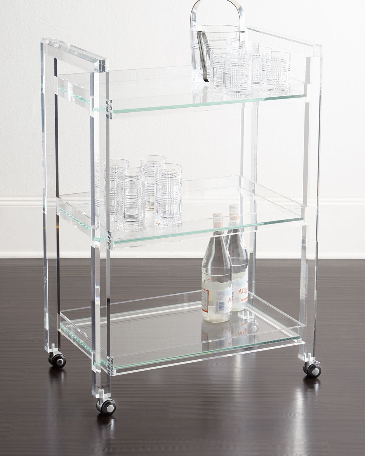 Masae Acrylic Bar Cart | Neiman Marcus