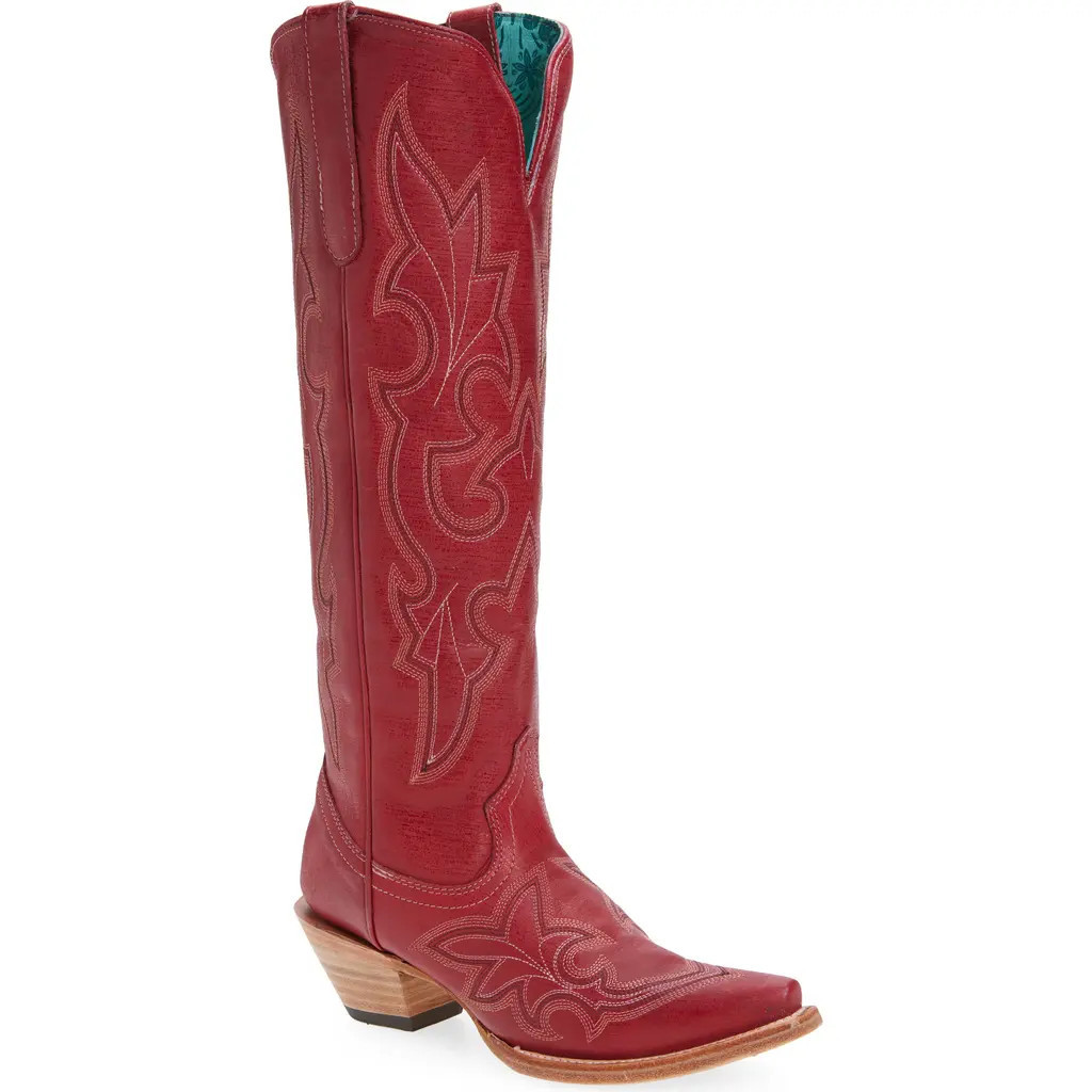 CORRAL Knee High Western Boot in Red at Nordstrom, Size 9.5 | Nordstrom