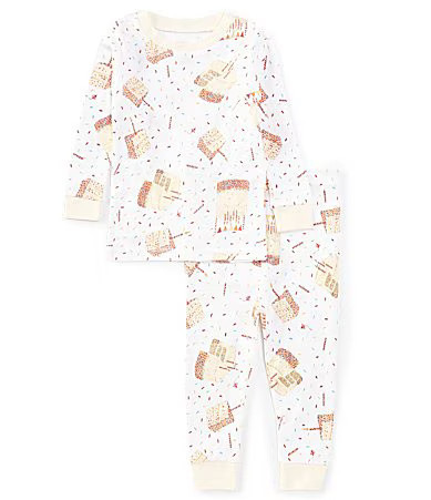Burt's Bees Baby Long Sleeve Birthday Cake Pajama Top Matching Pajama Pant Set - 24 Months | Dillard's