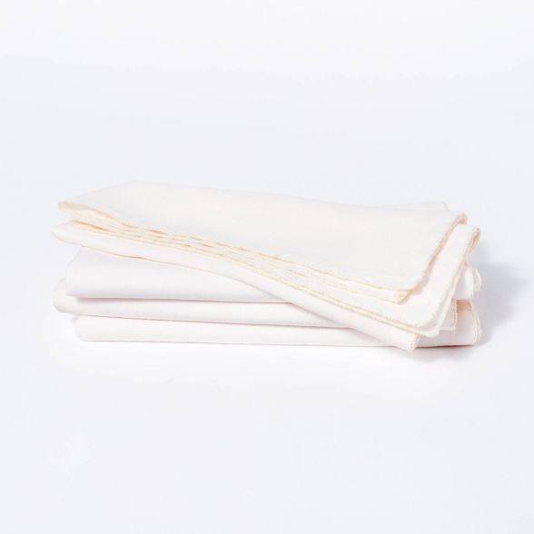 4pk Linen Napkins Cream - Threshold™ designed with Studio McGee | Target