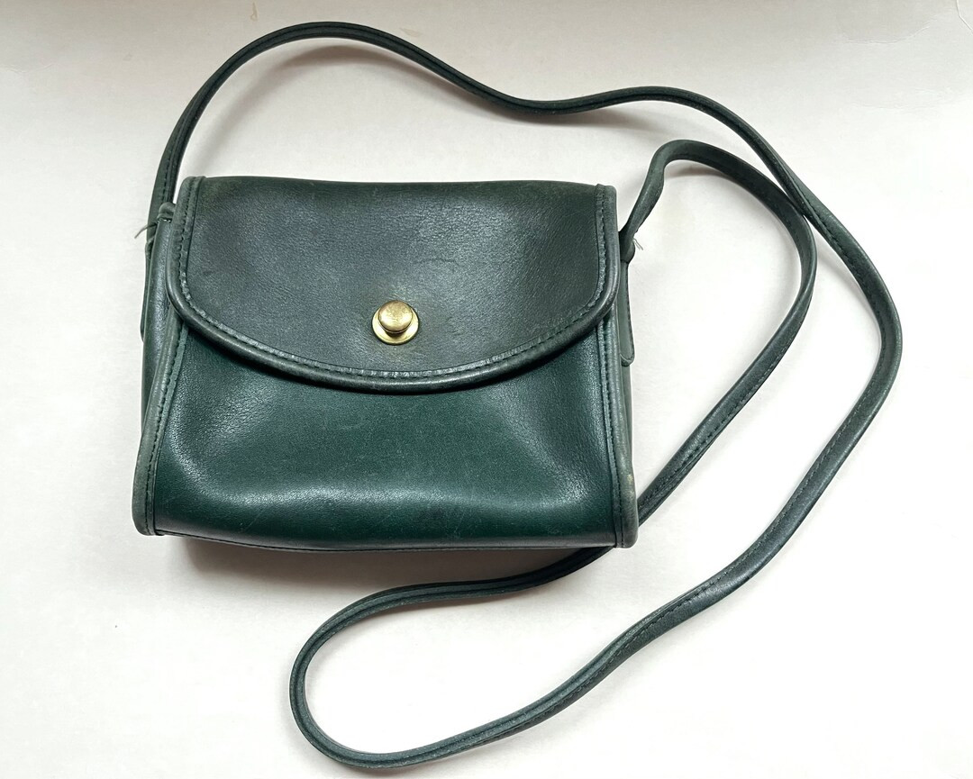 Vintage Coach Chrystie Bag Crossbody Purse Forest Green | Etsy (US)