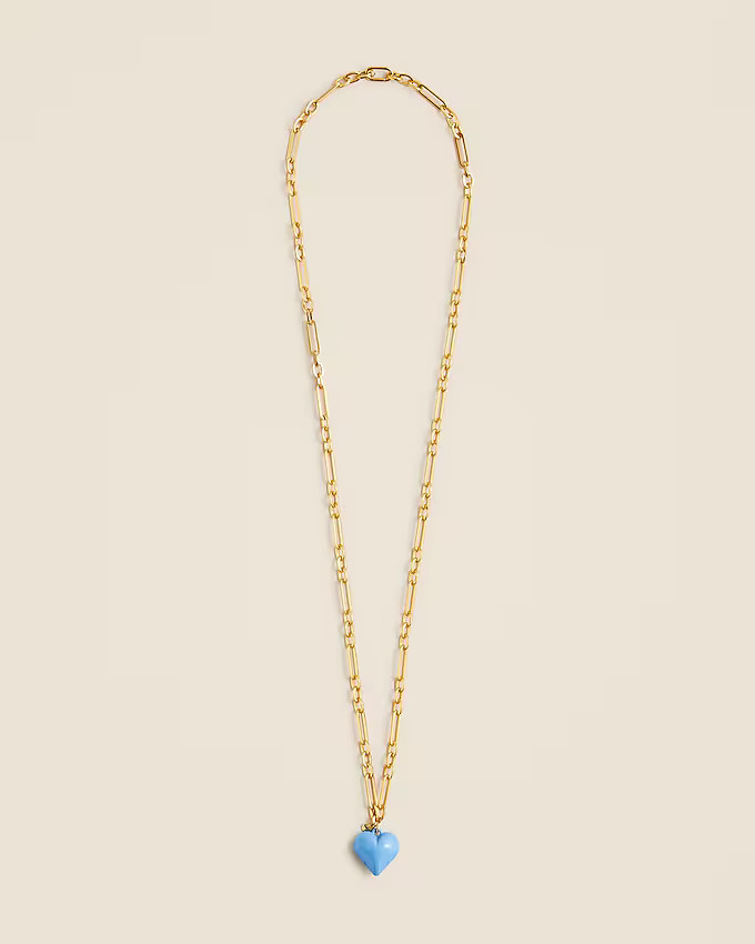 Enamel heart pendant necklace | J. Crew US