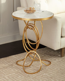 Londyn Swirl Base Side Table | Horchow