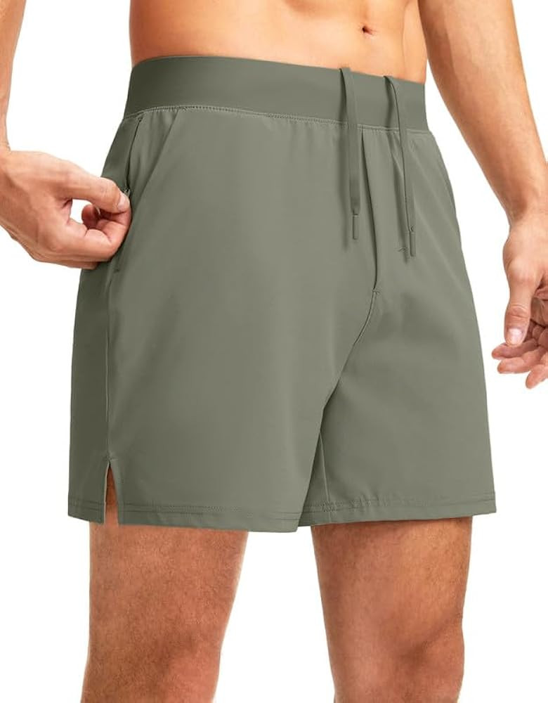 Soothfeel Men's Running Shorts with Zipper Pockets 5 Inch Quick Dry Sports Tennis Shorts Gym Work... | Amazon (US)