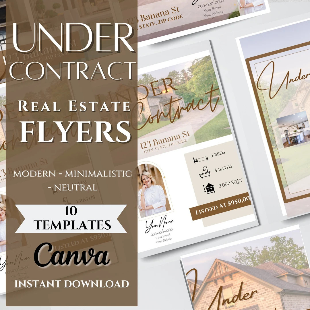 10 Under Contract Flyers Real Estate Under Contract Flyers - Etsy | Etsy (US)