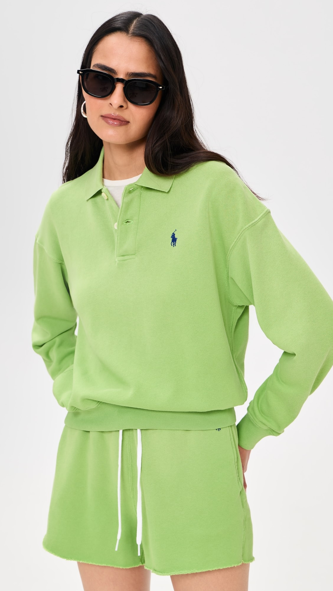 French Terry Polo Pullover | Shopbop