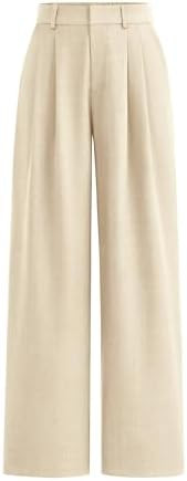 PRETTYGARDEN Women's Summer Elastic High Waisted Work Pants Straight Leg Dressy Business Casual T... | Amazon (US)