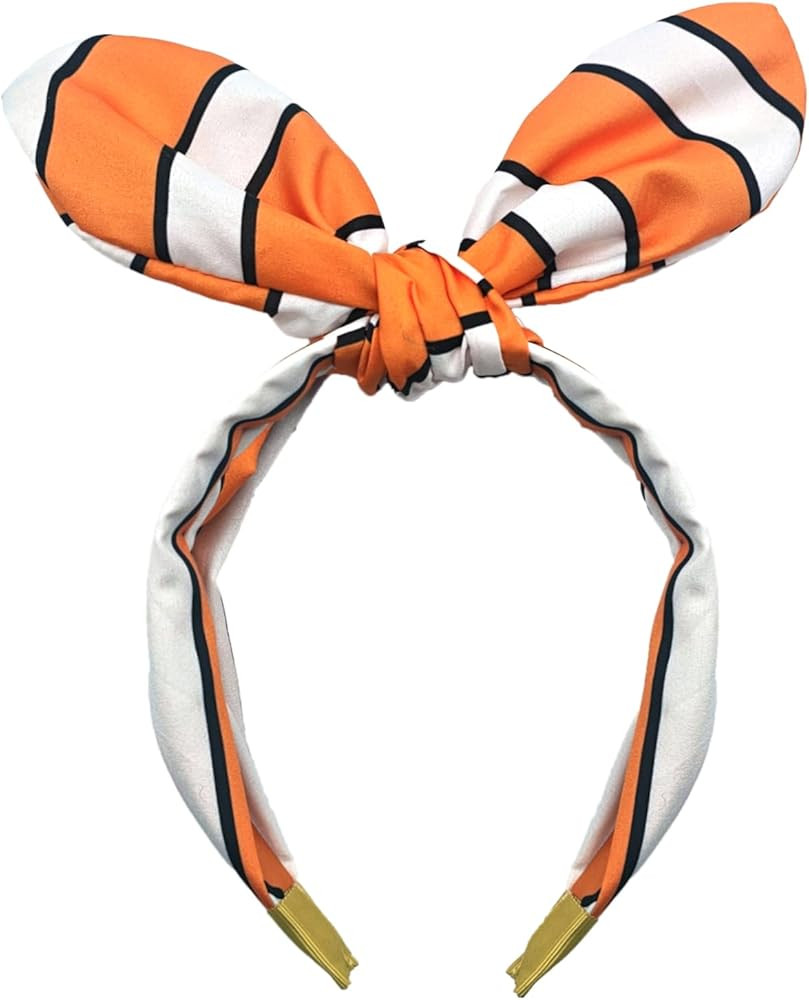 Clownfish Knotted Bow Headband Ocean Theme Hair Accessories Halloween Costume Dress up Birthday P... | Amazon (US)