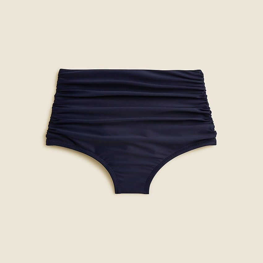 Ruched high-rise full-coverage bikini bottom | J. Crew US