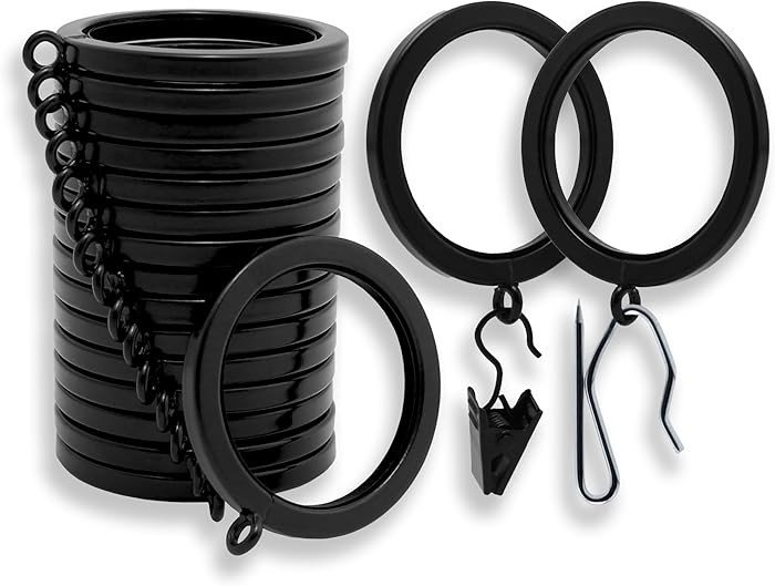 BlastHome® Luxury Curtain Rings – Premium Metal with Quiet, Smooth, Removable Nylon Inserts ... | Amazon (US)
