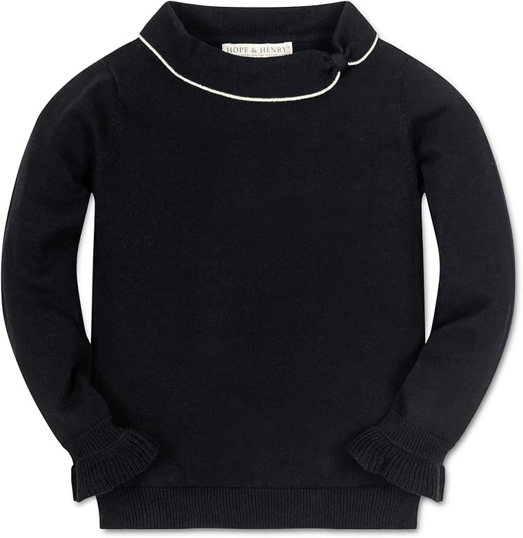 Hope & Henry Girls' Long Sleeve Rib Knit Sweater Top | Amazon (US)