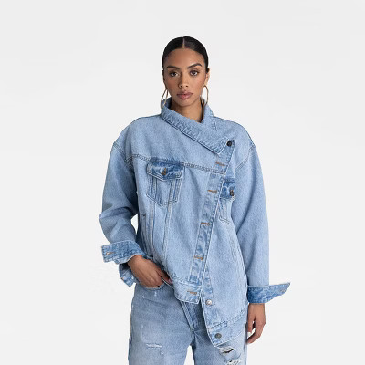 KBB by KAHLANA Women's 'The Denim Jacket' - Light Wash M | Target