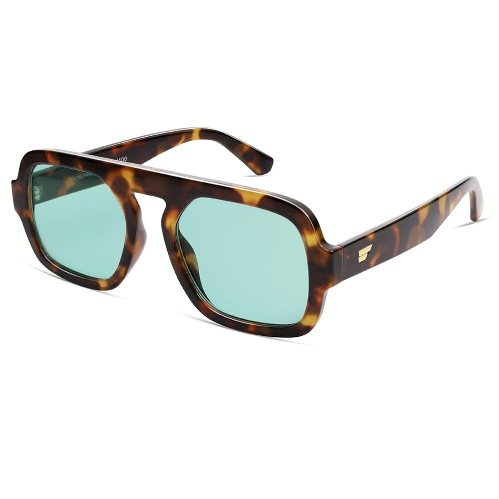 VANLINKER Oversized Retro Square Aviator Sunglasses for Women Men 70s Vintage Style Trendy Big Fl... | Amazon (US)