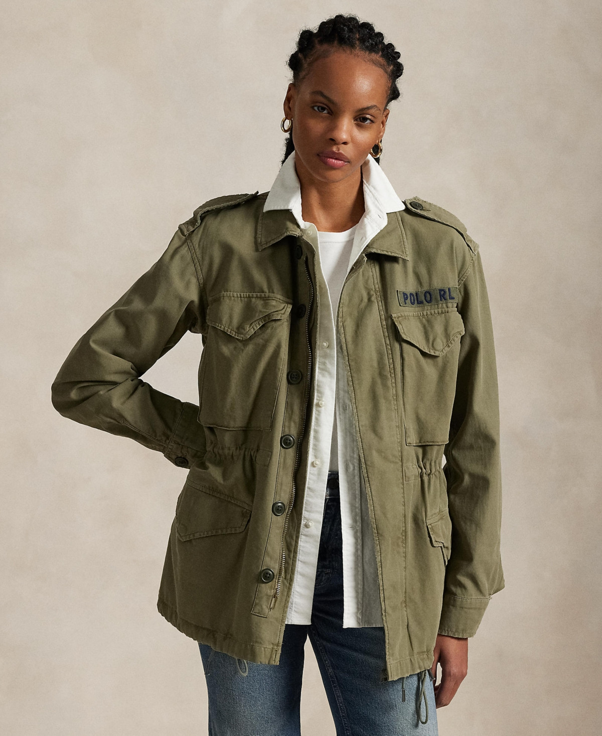 Polo Ralph Lauren Women's Cotton Twill Field Jacket - Olive Mountain | Macy's
