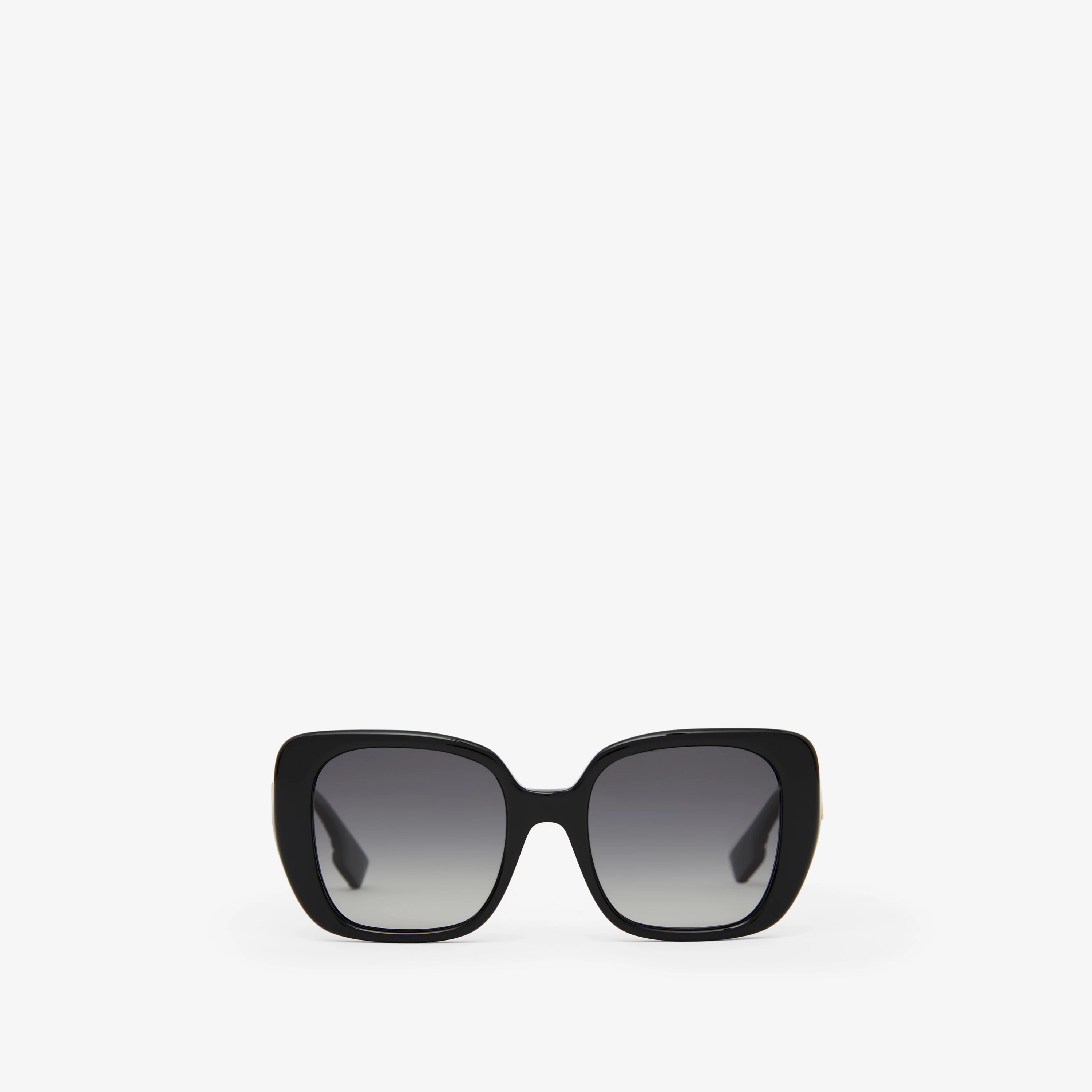 Monogram Motif Oversized Square Frame Lola Sunglasses in Black - Women | Burberry® Official | Burberry (UK)