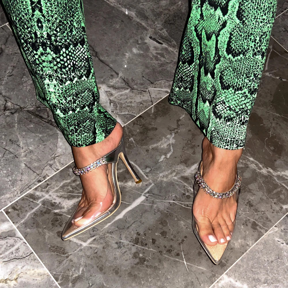 Josephine Clear Glass Mules | CULT OF COQUETTE