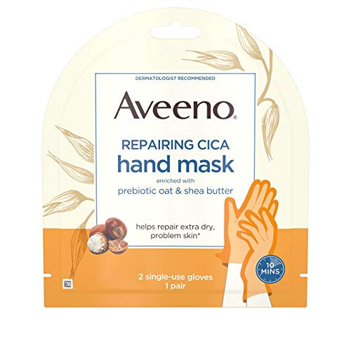 Aveeno Repairing CICA Hand Mask with Prebiotic Oat and Shea Butter for Extra Dry Skin, Paraben-Fr... | Amazon (US)