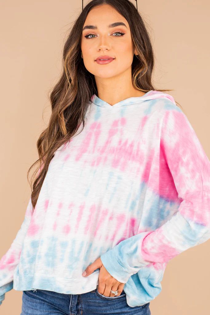 Feeling Right At Home Pink Tie Dye Hoodie | The Mint Julep Boutique