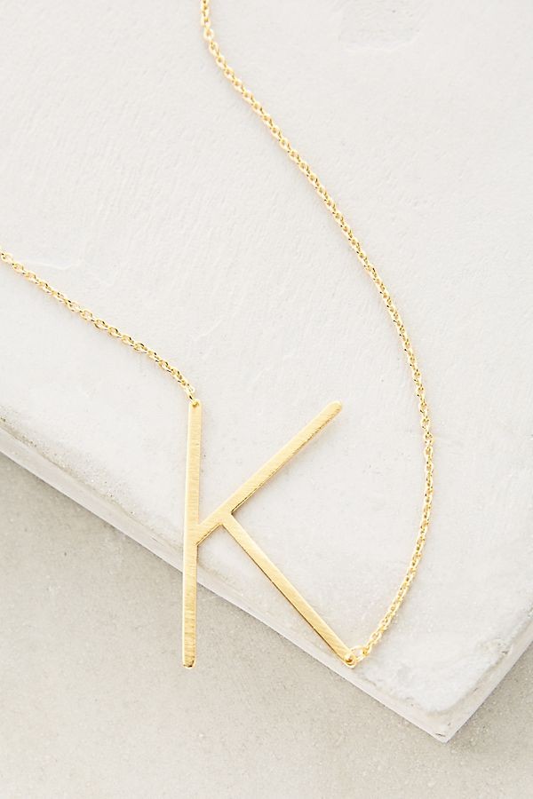 Block Letter Monogram Necklace | Anthropologie (US)