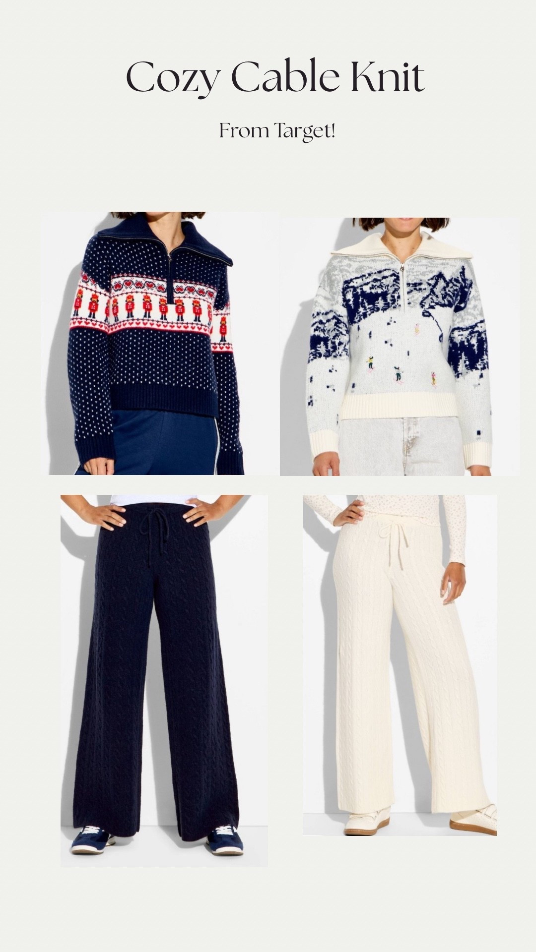 Cute cozy lounge looks from Target! Sale ends today! Nutcracker and apres ski vibes!  Perfect gifts for her! 

#LTKHoliday #LTKGiftGuide #LTKCyberWeek
