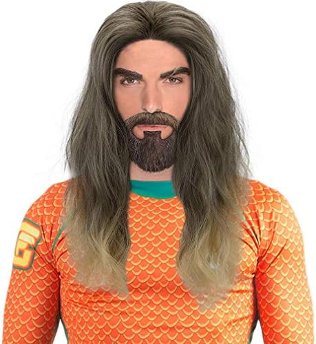 PARTY ZONE Long Brown Cosplay Wig Men Synthetic Wavy Anime Rogue Wigs Role Play Hair for Party Hallo | Amazon (US)