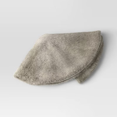 48" Faux Fur Christmas Tree Skirt Gray - Wondershop™ | Target
