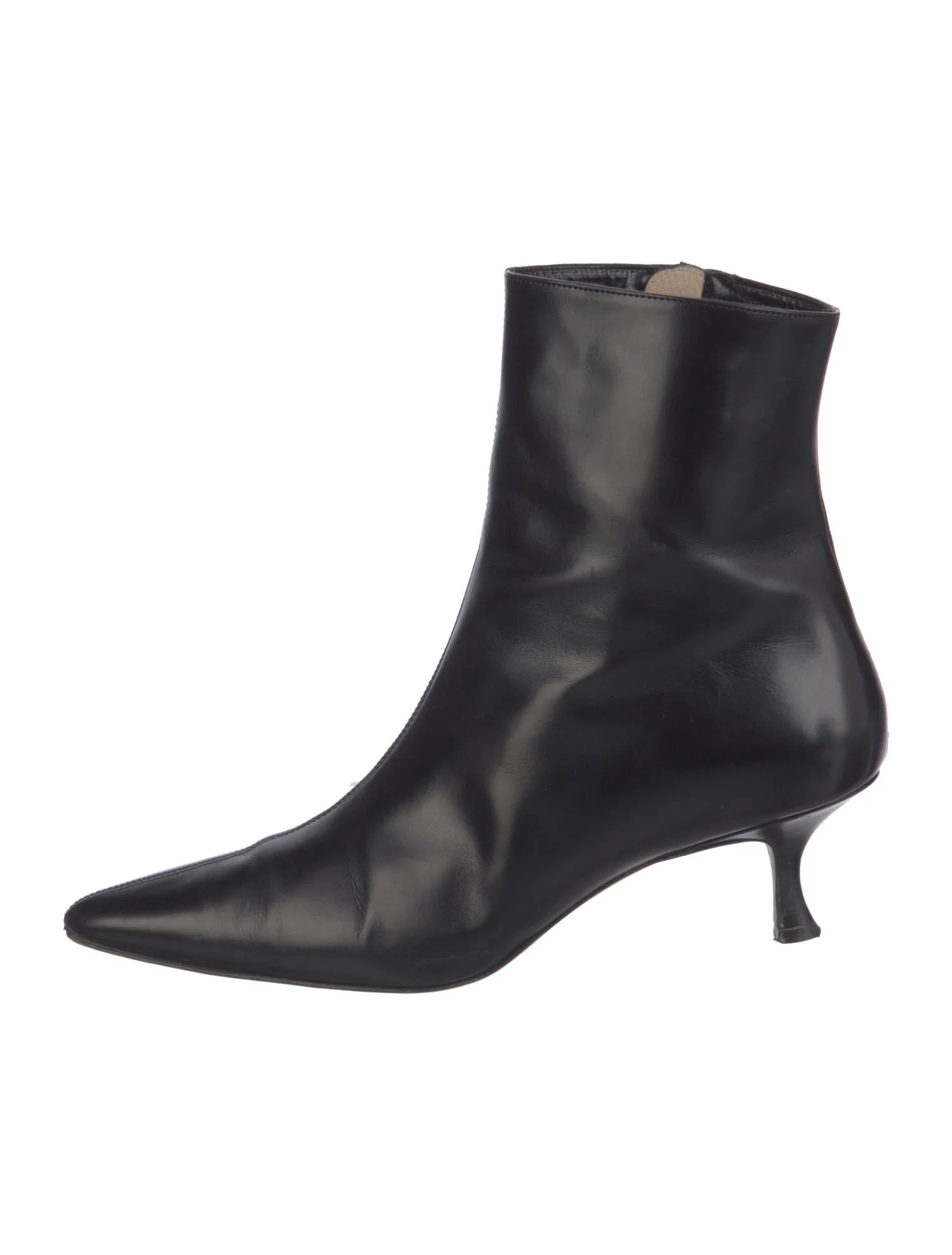 Manolo Blahnik Leather Boots - Black Boots, Shoes - MOO347690 | The RealReal | The RealReal