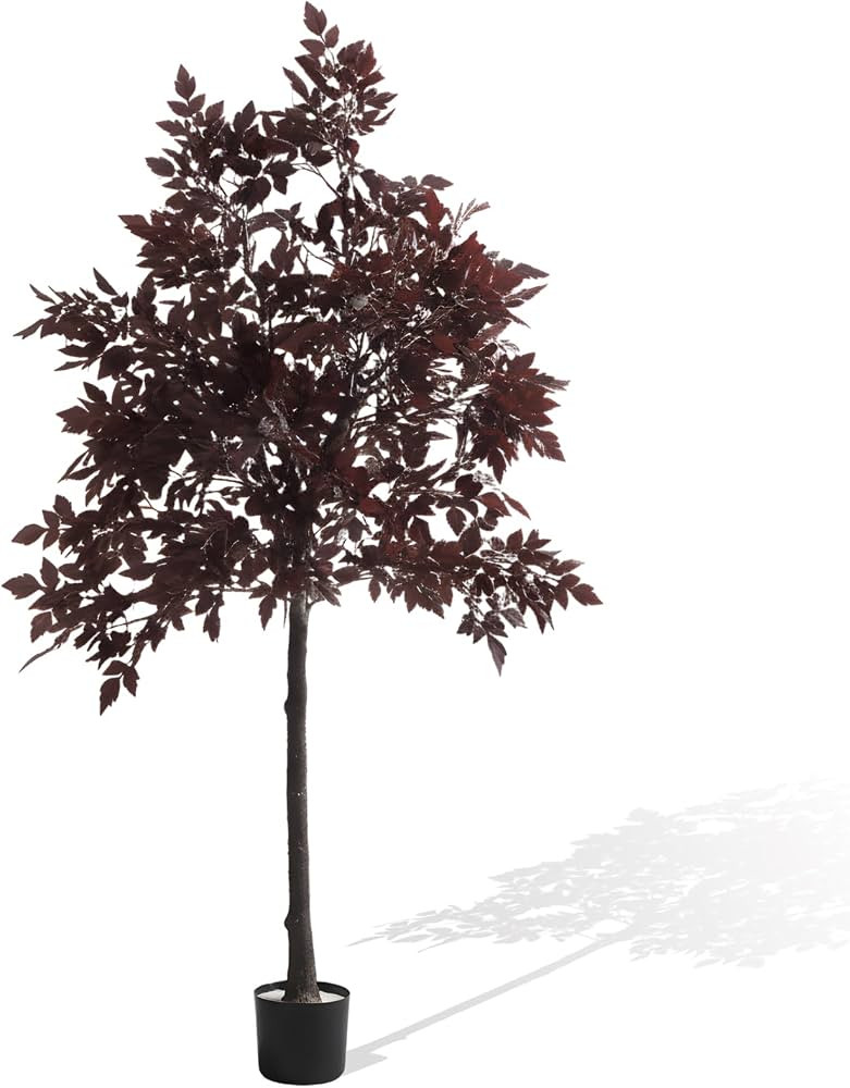 Giegxin 1 Pcs Artificial Cimicifuga 5 Ft Faux Trees Outdoor Front Porch Decor Plum Cimicifuga Ste... | Amazon (US)
