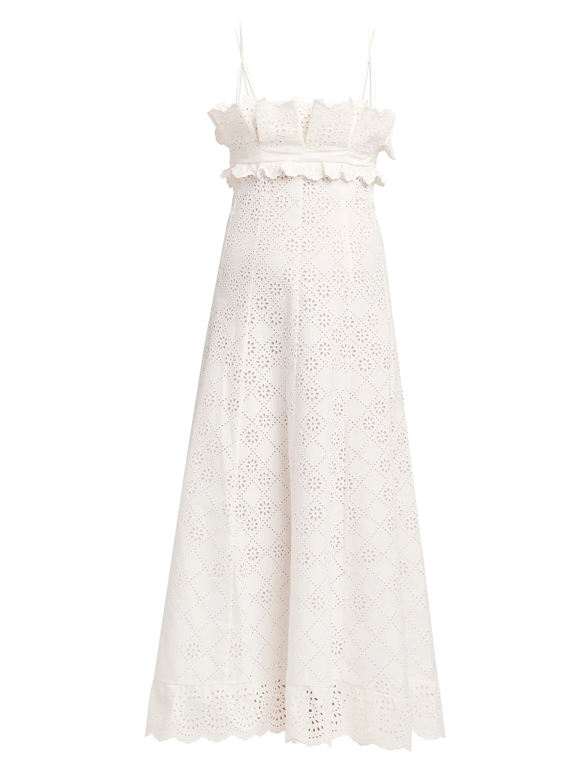 Alberta Ferretti Cotton-Blend Sleeveless Maxi Dress | Saks Fifth Avenue | Saks Fifth Avenue