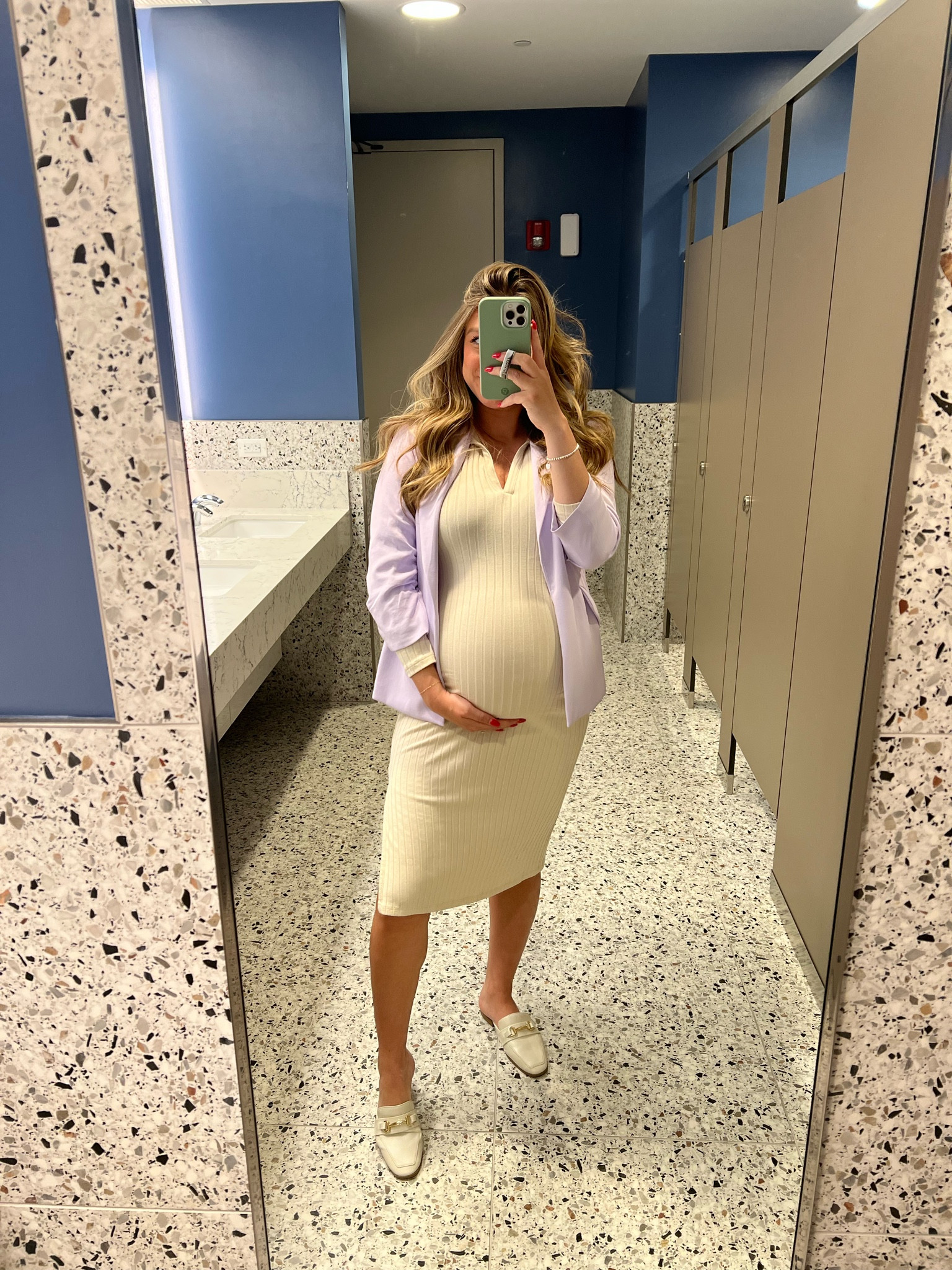 Outfit is non-maternity and wearing my normal size medium in both the dress and blazer! 

Work outfit of the day, office wear, pregnancy outfit, work wear, bump outfit 

#LTKsalealert #LTKbump #LTKFind