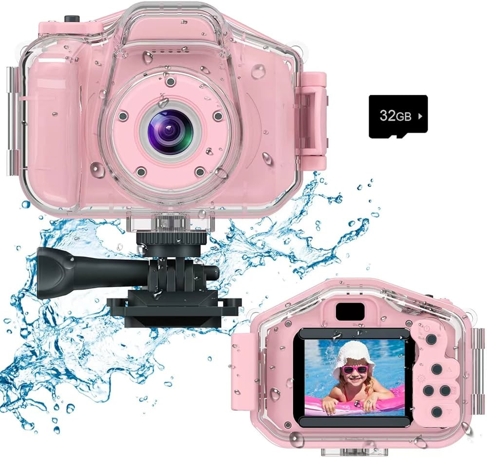 DEKER Kids Waterproof Camera for Girls, Christmas Birthday 3-12 Year Old Boys Toddler Toys Gifts,... | Amazon (US)