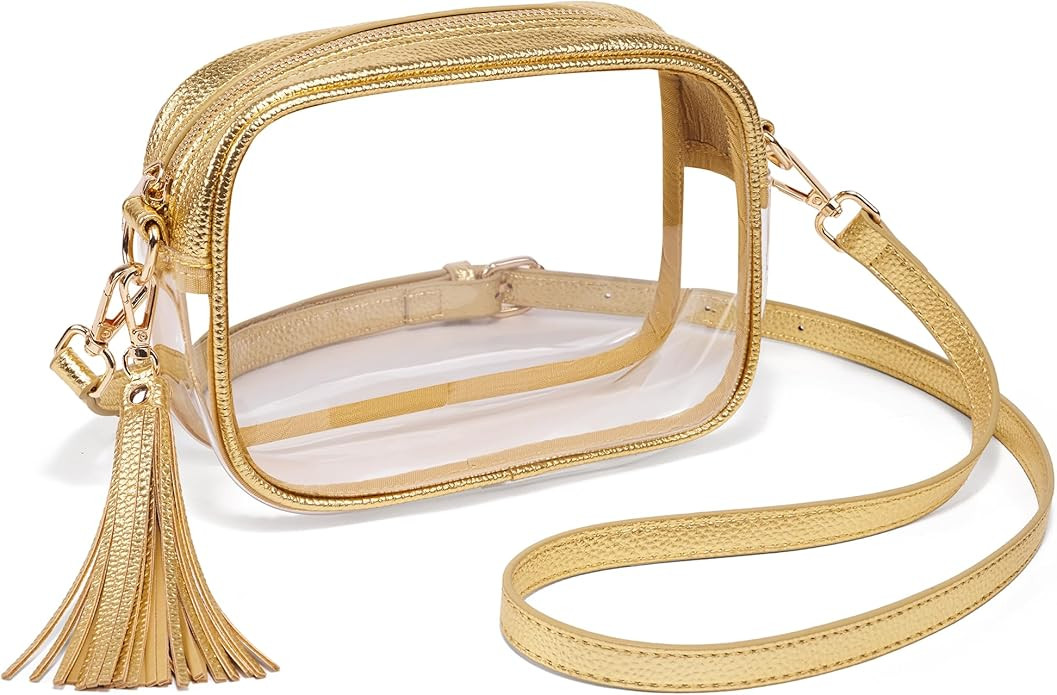 Yarnic Clear Bag Stadium Approved, PVC Transparent Crossbody Purse | Amazon (US)