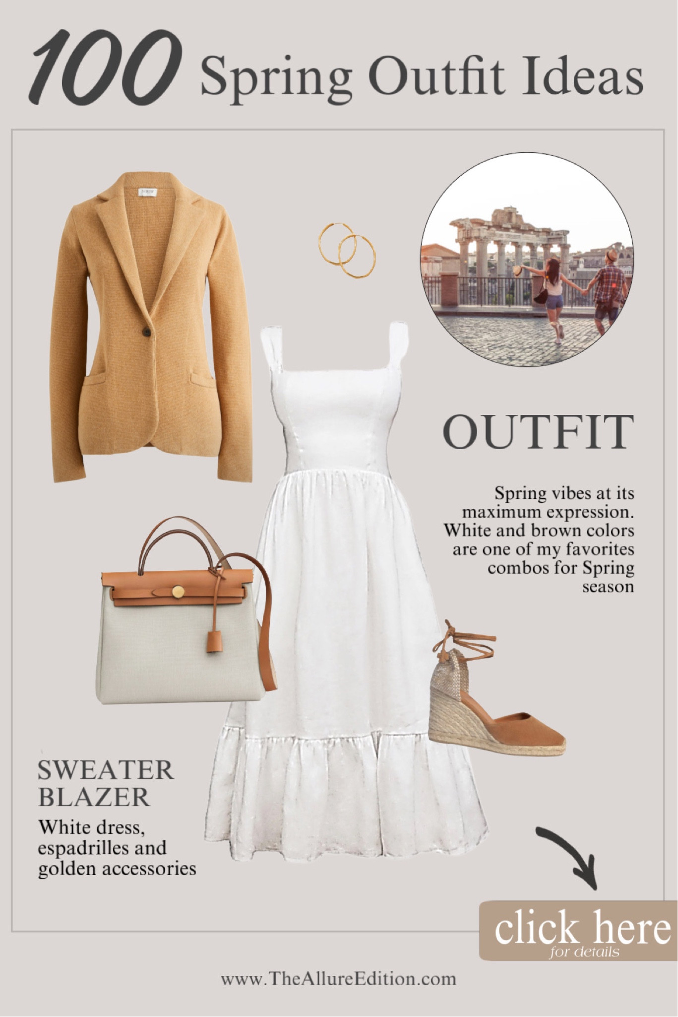 Spring Outfit idea
Spring white dress
Linen dress
White dress
Espadrilles 
Hermes herbag bag
Camel sweater blazer

#LTKSeasonal #LTKstyletip #LTKFind