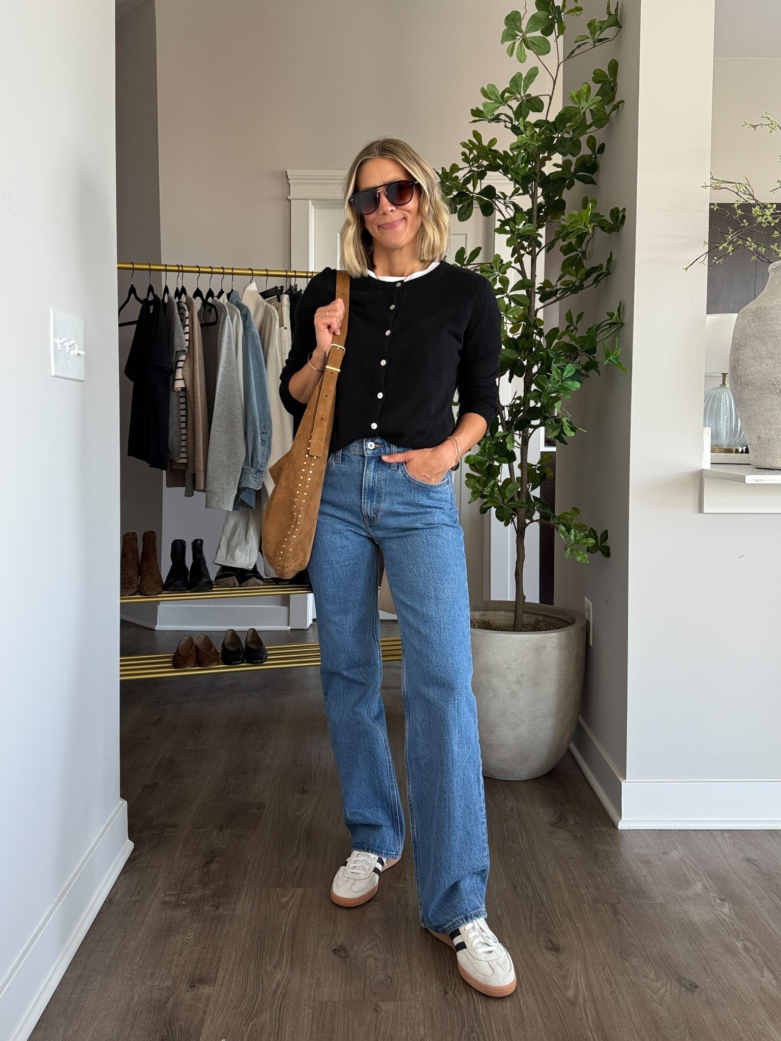 Wearing 25/regular jeans, small tee, medium cardigan, sneakers tts

#LTKFindsUnder100 #LTKStyleTip #LTKOver40