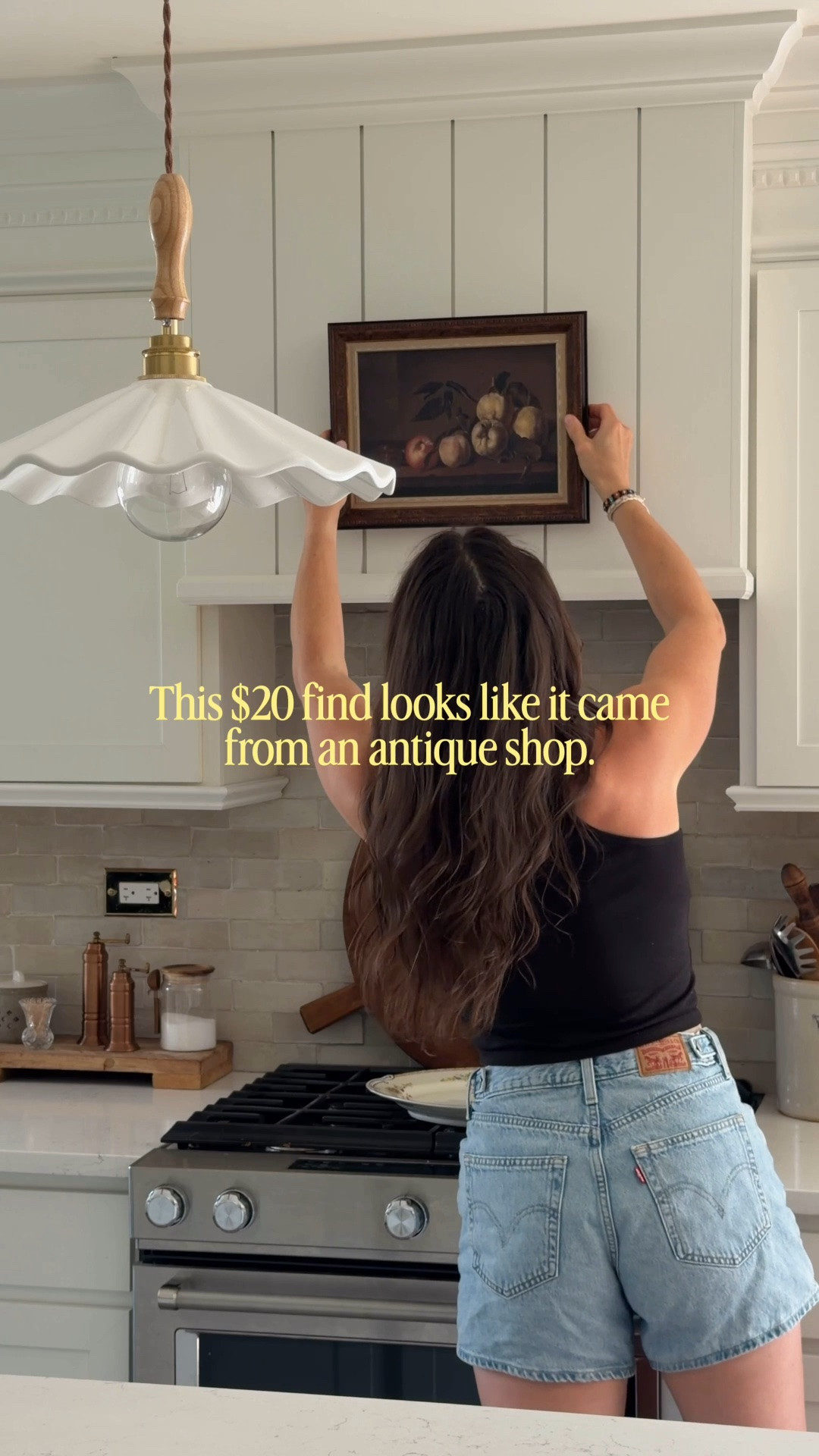 Loving this $20 find. This vintage-inspired art was exactly what my range hood needed. It adds the perfect contrast and gives the space such a timeless feel.

#LTKHome