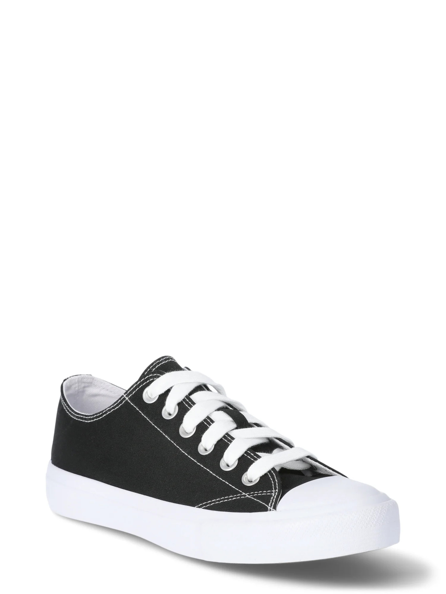 No Boundaries Classic Lace Up Sneakers, Wide Width Available, Women’s | Walmart (US)