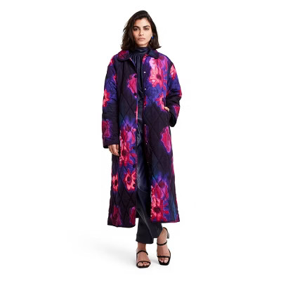 Women's Floral Print Quilted Jacket - Rachel Comey x Target Black | Target
