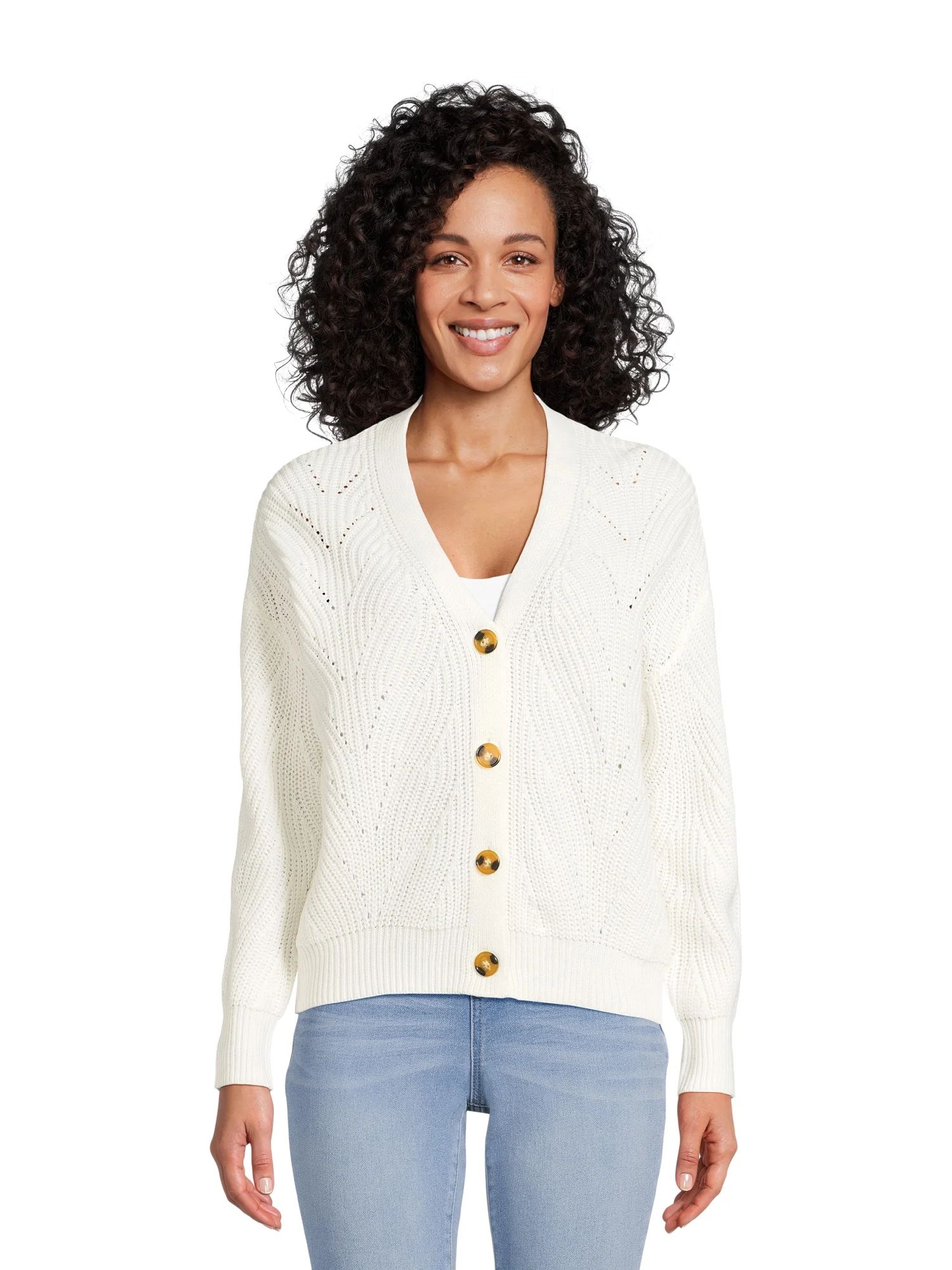 Time and Tru Women's Boyfriend Cardigan, Sizes XS-XXXL | Walmart (US)