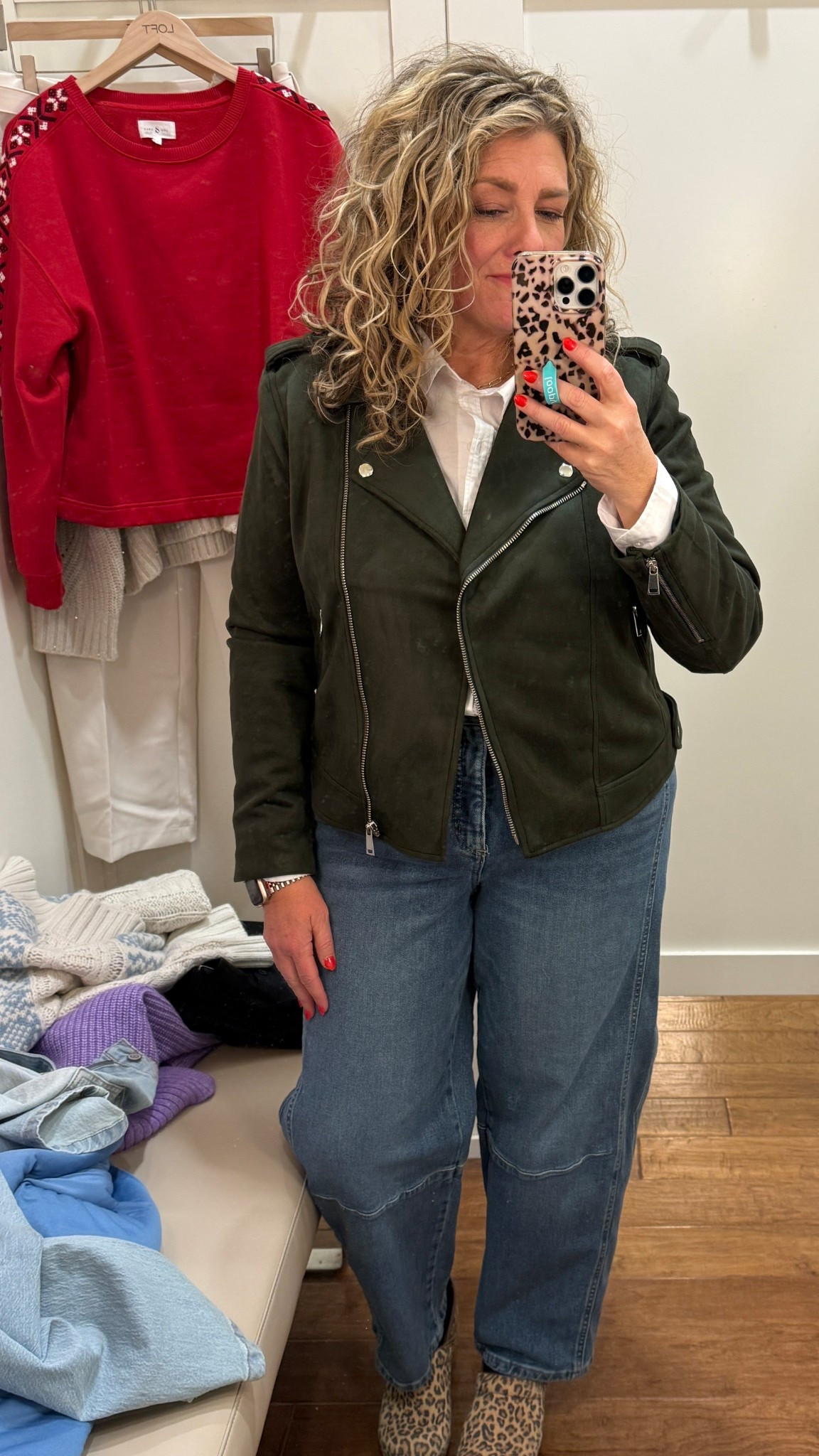 This jacket could add some fun to any outfit. Wearing size large 

#LTKOver40 #LTKFindsUnder100 #LTKootd
