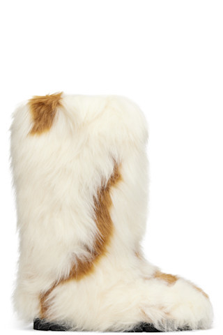 Beige & Brown Fofo Long Boots | SSENSE