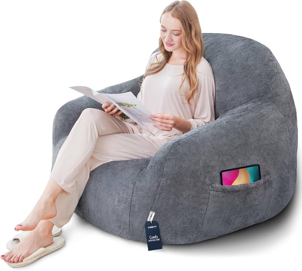 Bean Bag Chair for Adults, Giant Bean Bag Chair Sofa, Plush Bean Bag Sofa with High-Density Memor... | Amazon (US)
