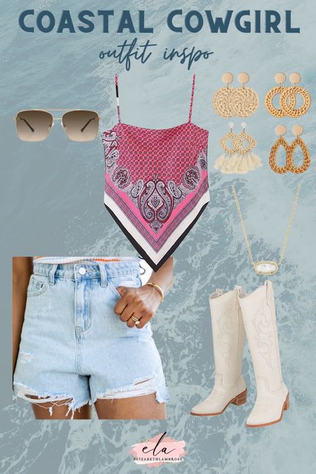 Coastal Cowgirl 🤠🌊🐚
This one is giving more western vibes than coastal but we’ll throw it in
Still super cute! You can wear this to a concert, going out, a night in nashville, the list goes on!

#amazon #nashville #cowgirl #concert #boots #country #shorts #pinklily #earrings #sunnies

#LTKstyletip #LTKFind #LTKU