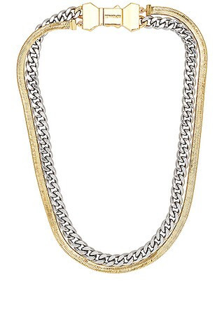 Demarson Nadine Necklace in Metallic Gold | FWRD 